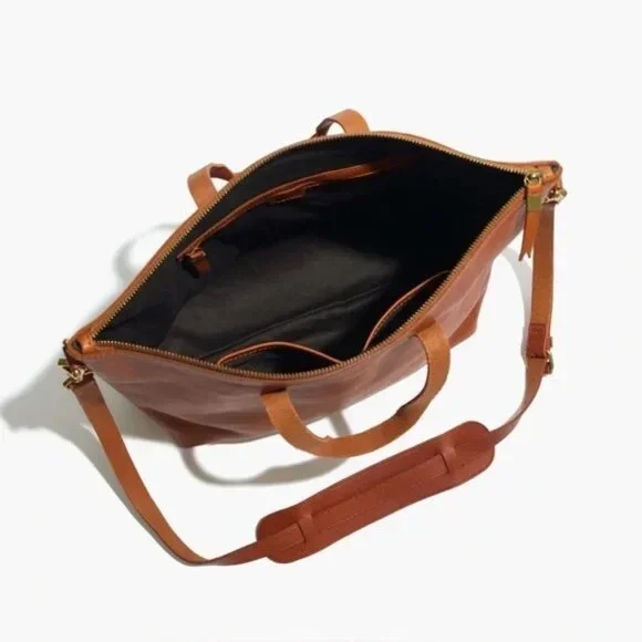 Madewell Leather Transport Carryall Tote | NWT | Large | Brown - Picture 4 of 7